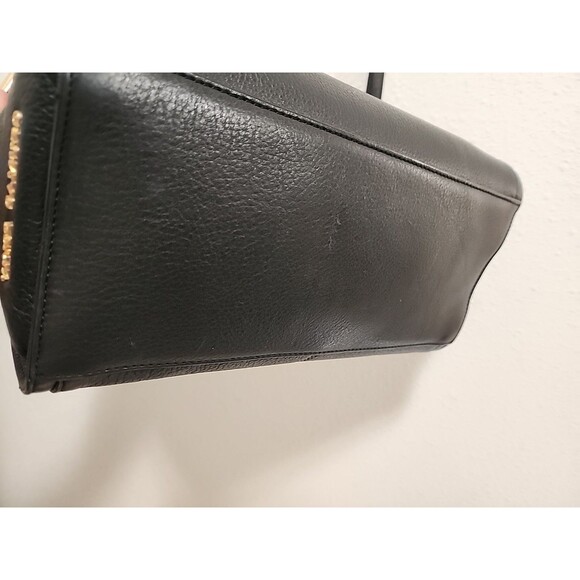 Vince Camuto Margi Leather Shoulder Bag color Black gold metal - Picture 12 of 12